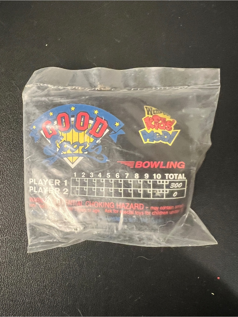 Vintage 1994 Wendy's Good Sports Bowling Kid's Meal Toy Brand new Q-416D